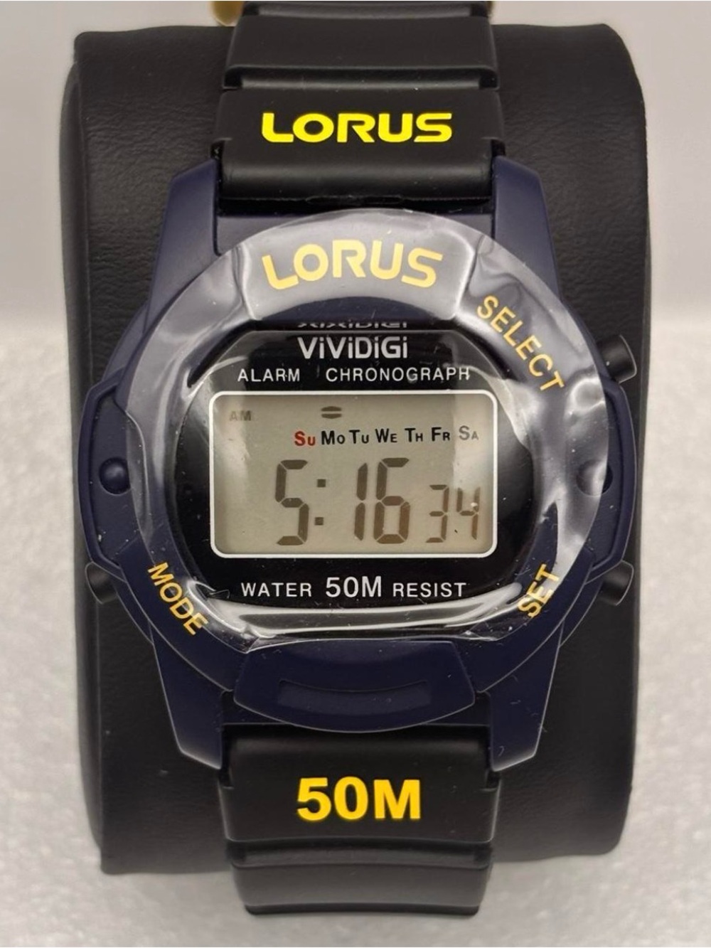 Lorus Men's Navy and Black Digital Sport Watch - 50M Water Resistant